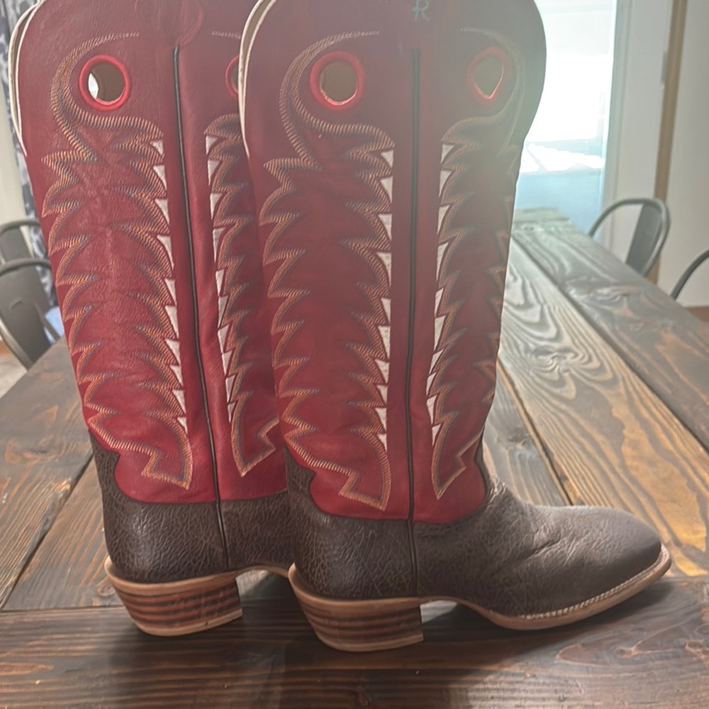 TONY LAMA MEN'S DUSKY BONHAM 3R BUCKAROO WESTERN BOOTS - SQUARE TOE